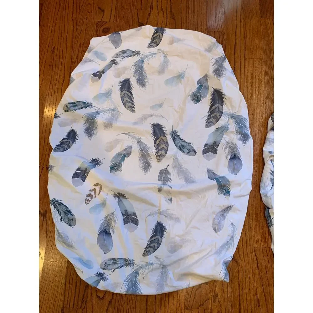Oila Feathers Crib Sheet Convertible Bassinet Sheet / Changing Pad Cover